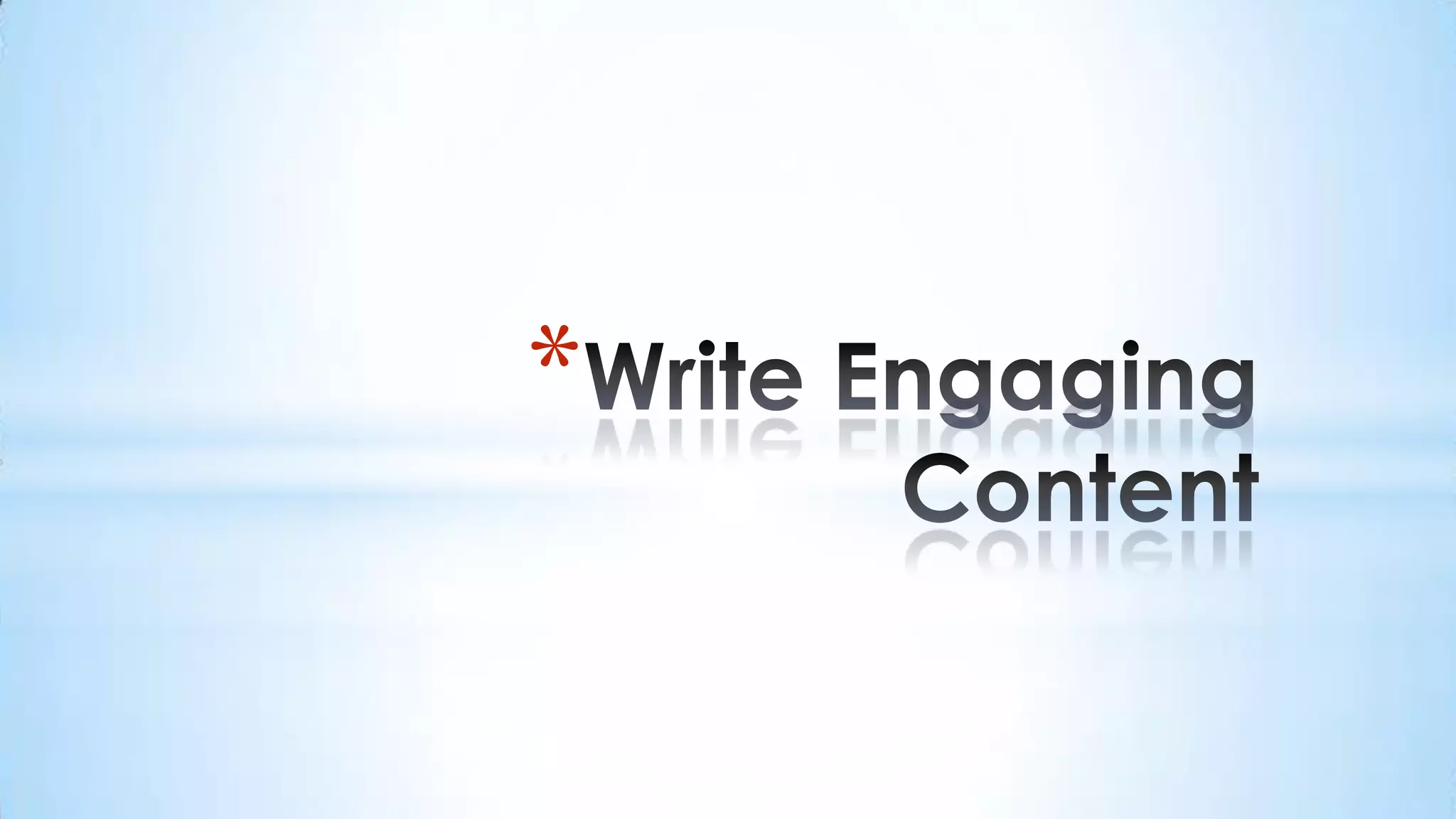 Write Engaging Content