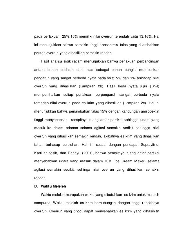 Studi pemanfaatan talas dalam pembuatan es krim