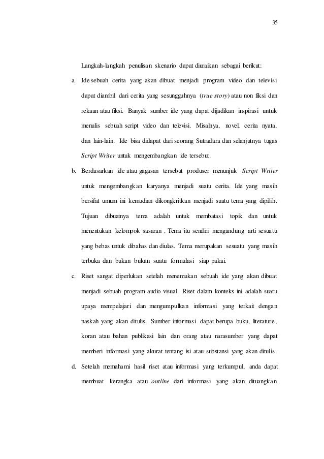 Studi Perancangan Penulisan Skenario Dalam Produksi Film Melodrama T