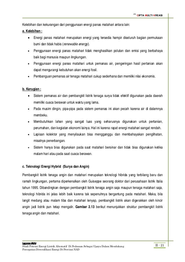 Studi potensi energi listrik Studi potensi energi listrik