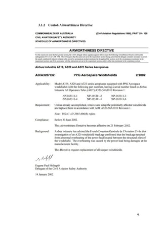 9
3.1.2 Contoh Airworthiness Directive
 