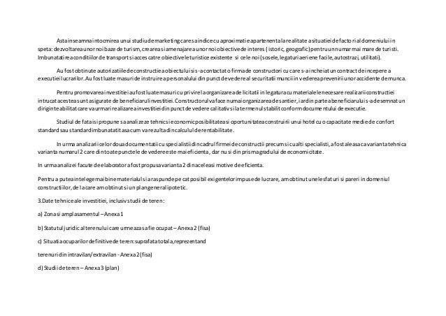 Studiu De Fezabilitate Hotel Swick