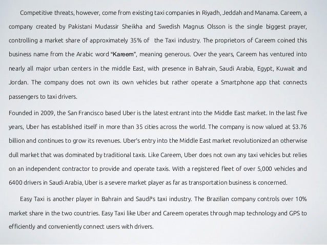 uber business plan