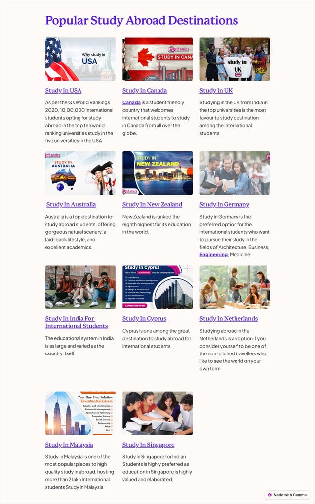 Study In Abroad | PPT