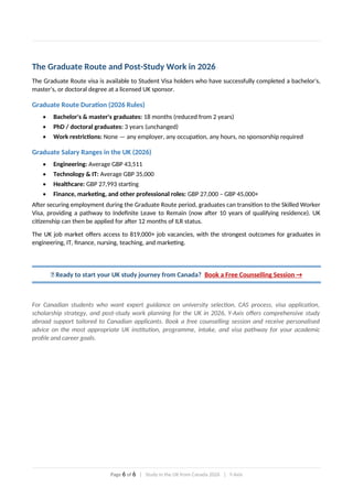 Study in the UK from Canada 2026: Student Visa Process & Requirements ...