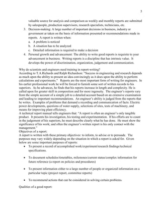 Study notes on structure of a project report | PDF