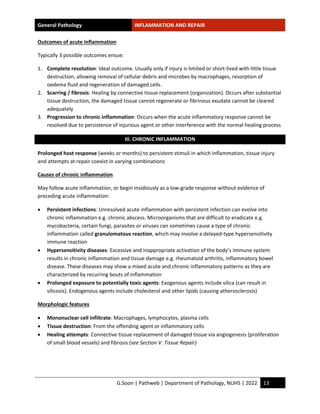 Inflammation Notes.pdf Study-notes_Inflammation-and-repair.pdf by handwritten hi | PDF