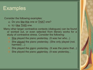 Study Of English Stress And Intonation | PPT