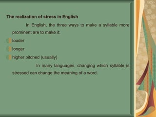 Study Of English Stress And Intonation | PPT