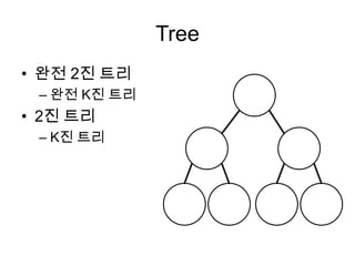 Tree완전 2진 트리완전 K진 트리2진 트리K진 트리