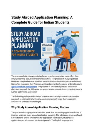 Study Abroad Application Planning: A Complete Guide for Indian Students ...