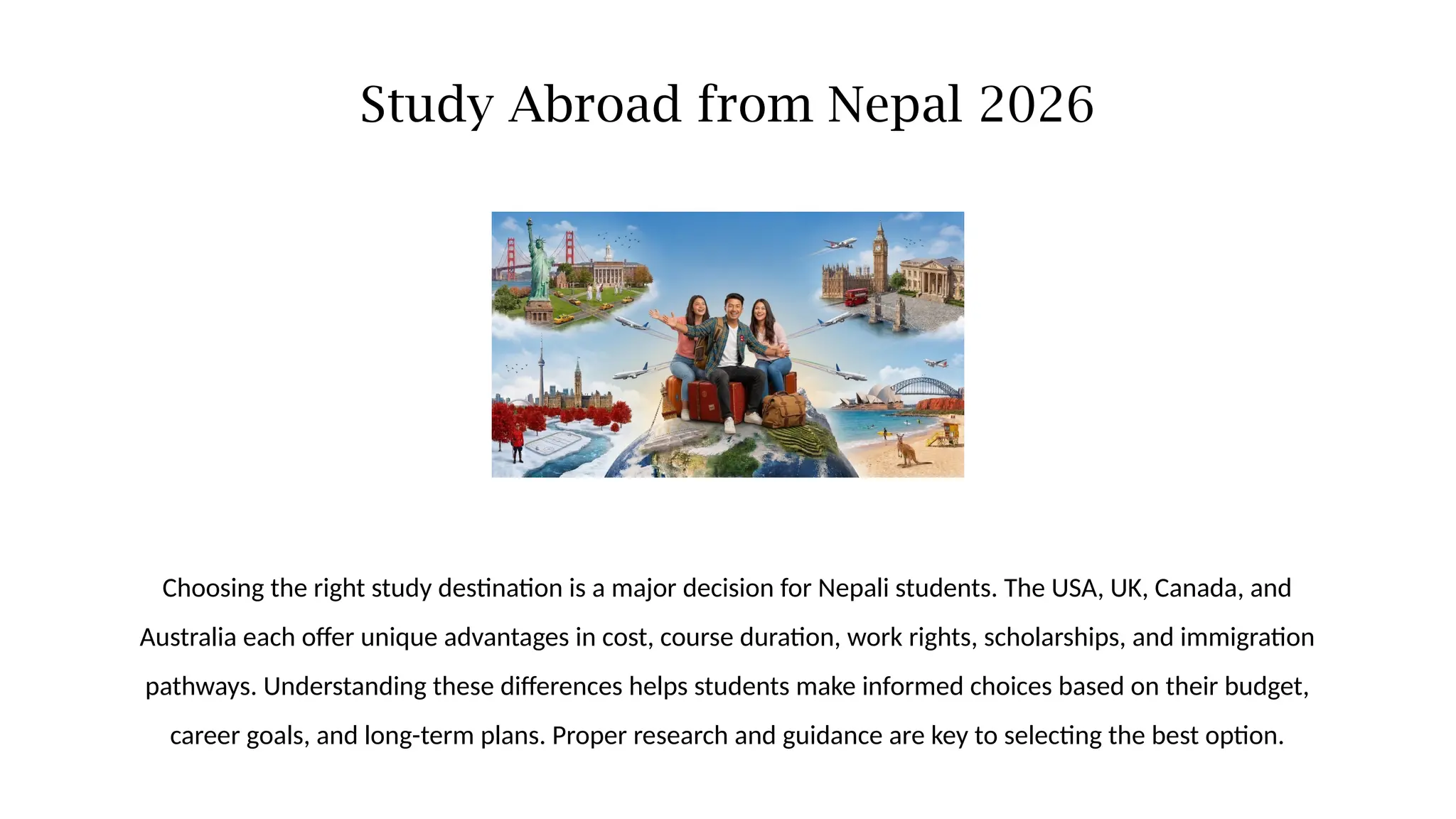 Study Abroad from Nepal 2026 Complete Guide