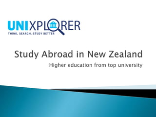 Higher education from top university
 