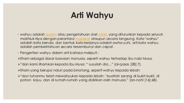 Arti Nama Bayi Wahyu