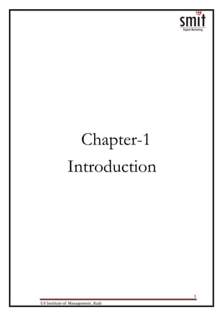1
S.V Institute of Management , Kadi
Chapter-1
Introduction
 