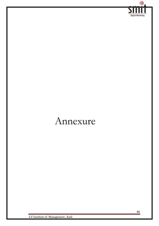 88
S.V Institute of Management , Kadi
Annexure
 