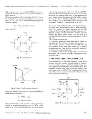 Study and implementation of comparator in cmos 50 nm technology | PDF