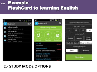 2.- STUDY MODE OPTIONS

 