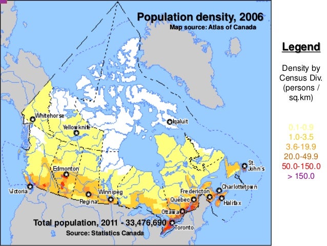 Download Canada Population Concentration Map Pics