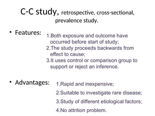 Backwards Directed Study Types study design & biases................ppt
