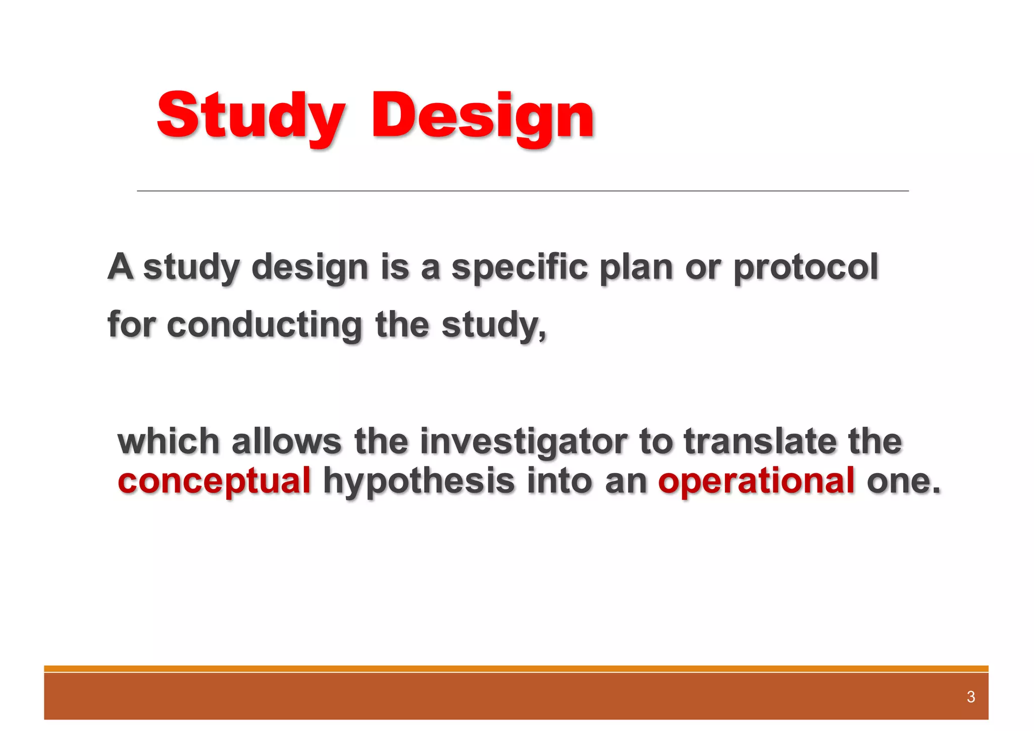 Study designs, Epidemiological study design, Types of studies | PDF