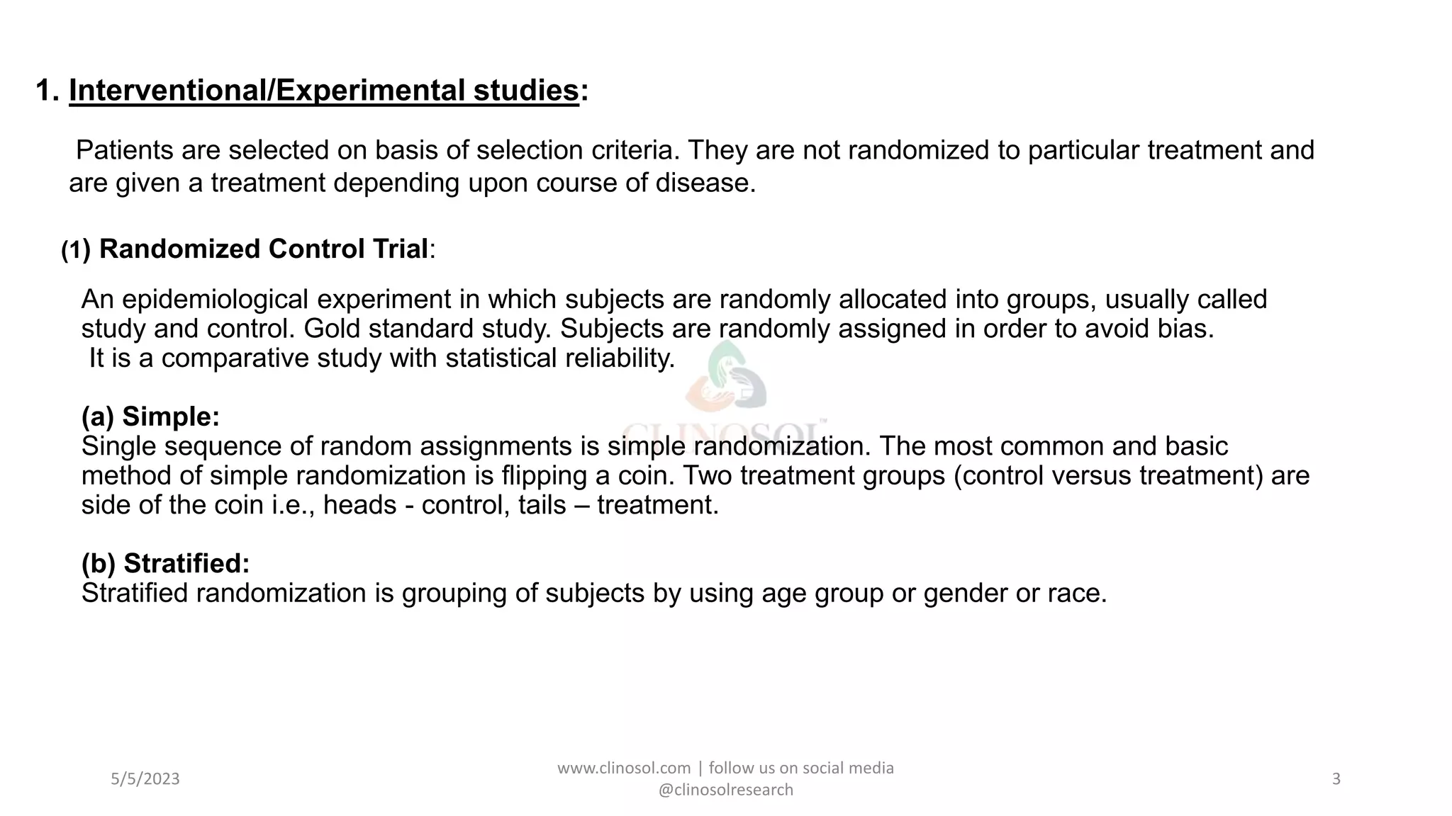 Study Designs in Clinical Trials - An Overview | PPTX