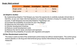 Study Designs in Clinical Trials - An Overview | PPTX