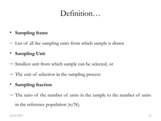 Study designs, Sampling and sample size determination.pptx