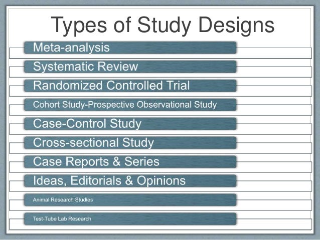 Study designs & amp; trials presentation1 2