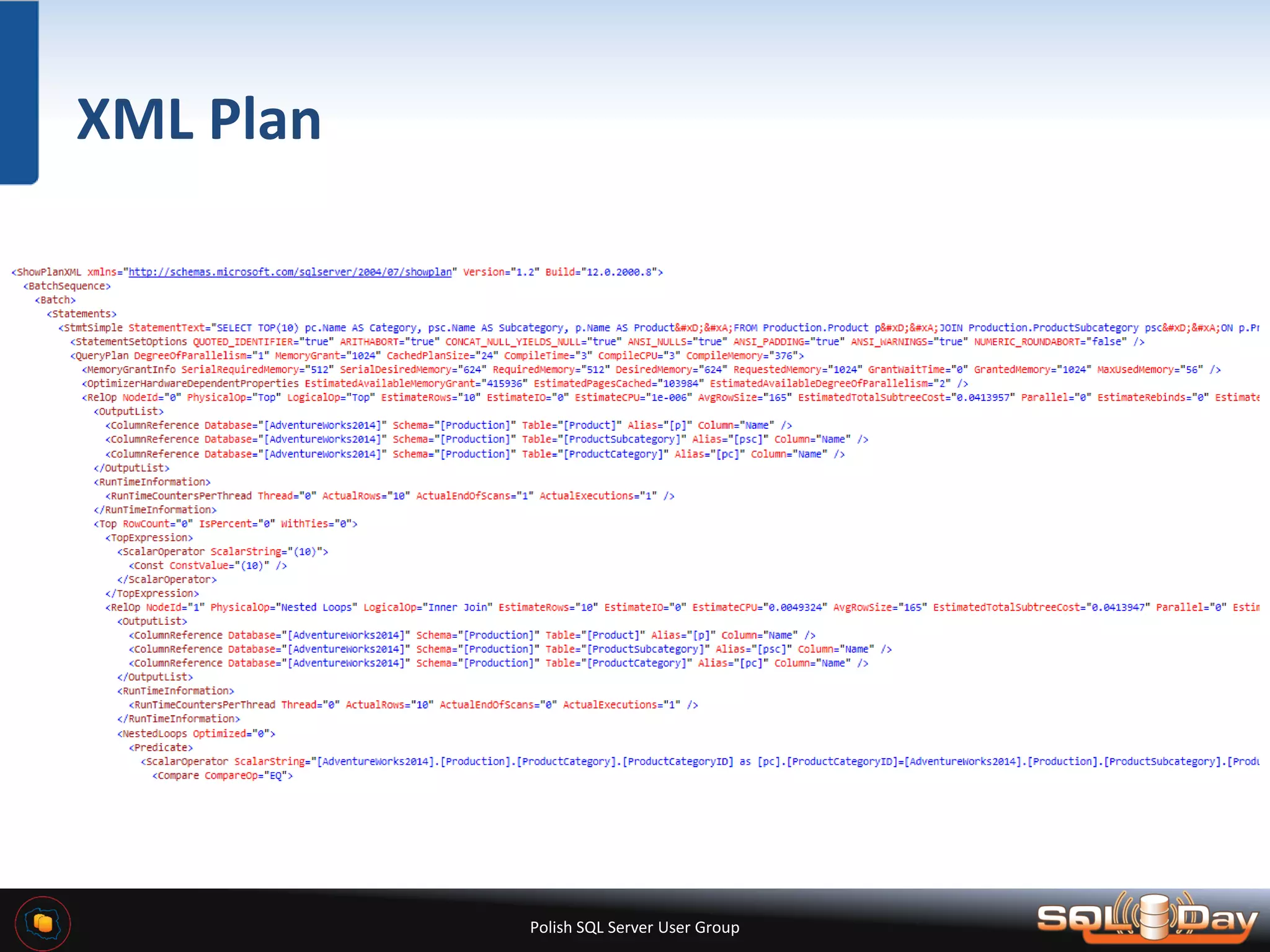 Polish SQL Server User Group XML Plan 