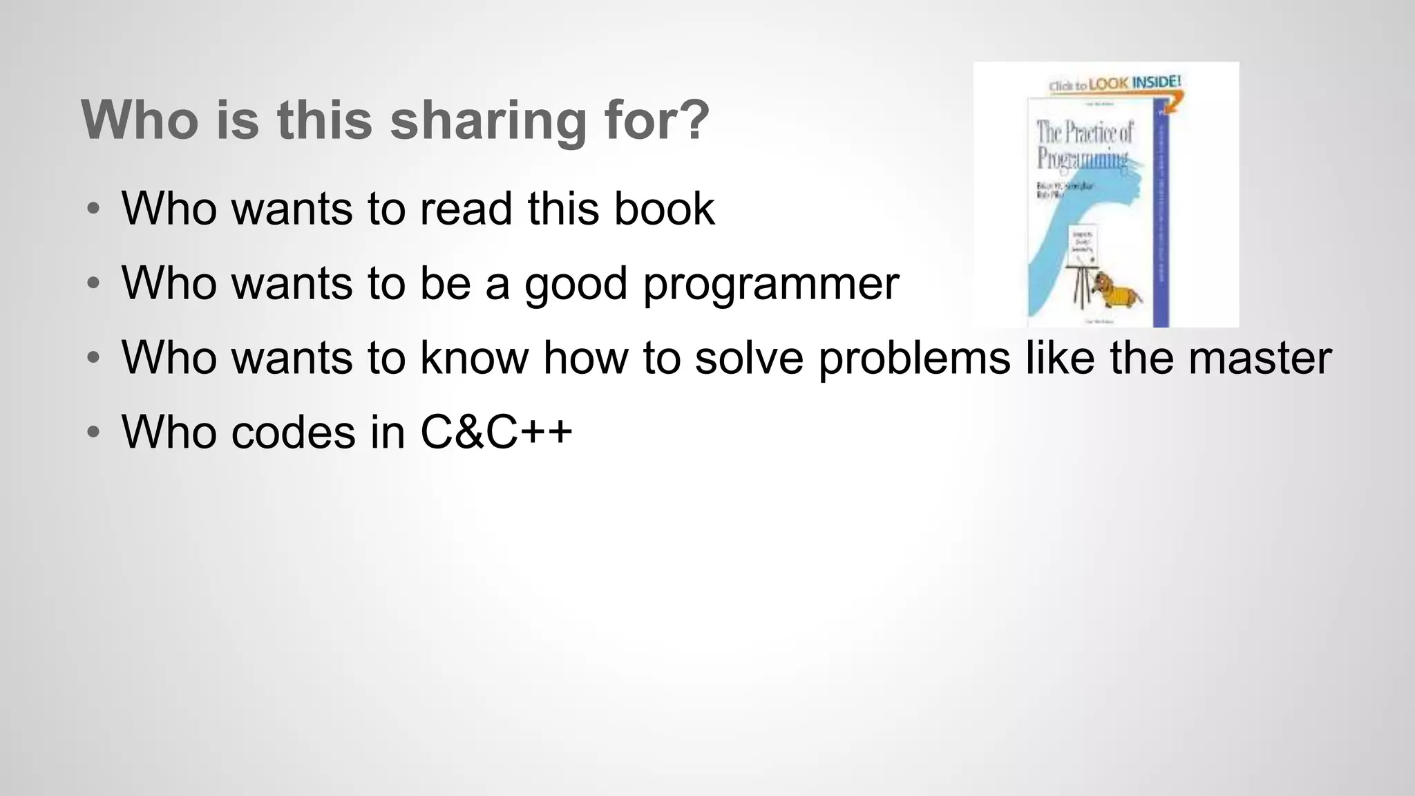 Reading Notes : the practice of programming | PPT