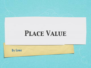 Place Value

By Esme
 