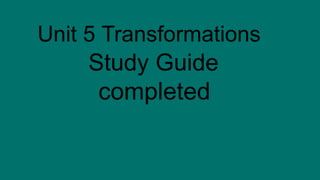 Study guide - note - completed