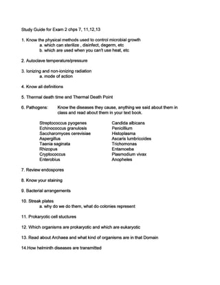 Study Guide Exam 2 | PDF