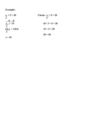 Study Guide For Algebra