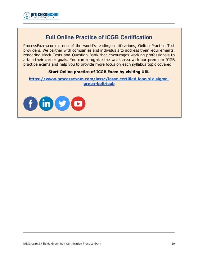 Iassc Lean Six Sigma Green Belt Study Guide