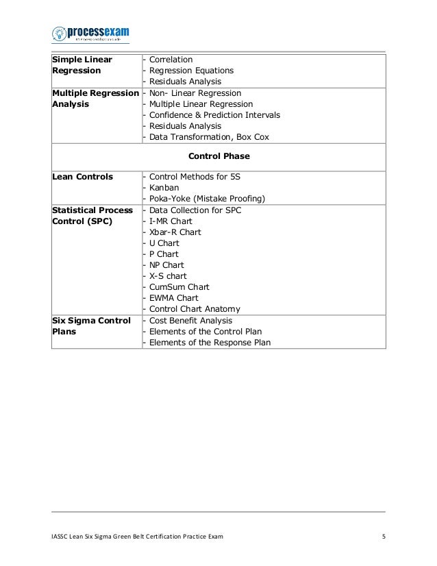 Iassc Lean Six Sigma Green Belt Study Guide