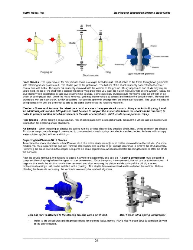 Studyguide suspension and steering