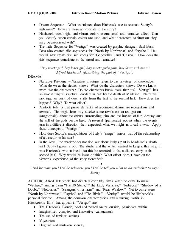 Lighting in vertigo movie image