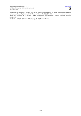 Study habits of higher secondary school students of working and non ...