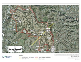 PLAINS EXPLORATION & PRODUCTION COMPANY
LEGEND
                                                                                                Fi gure 4- 3A
 !
 (   (MW) Monitoring Well Location   Active Surface Field Boundary
                                                                                           Cross Section Location
 !
 (   PXP Dry Borehole                Cross-Section
                                                                                                        09 | 12 | 12
 