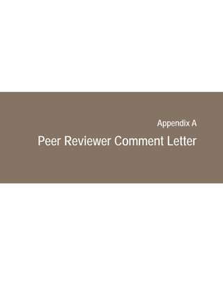 Appendix A

Peer Reviewer Comment Letter
 