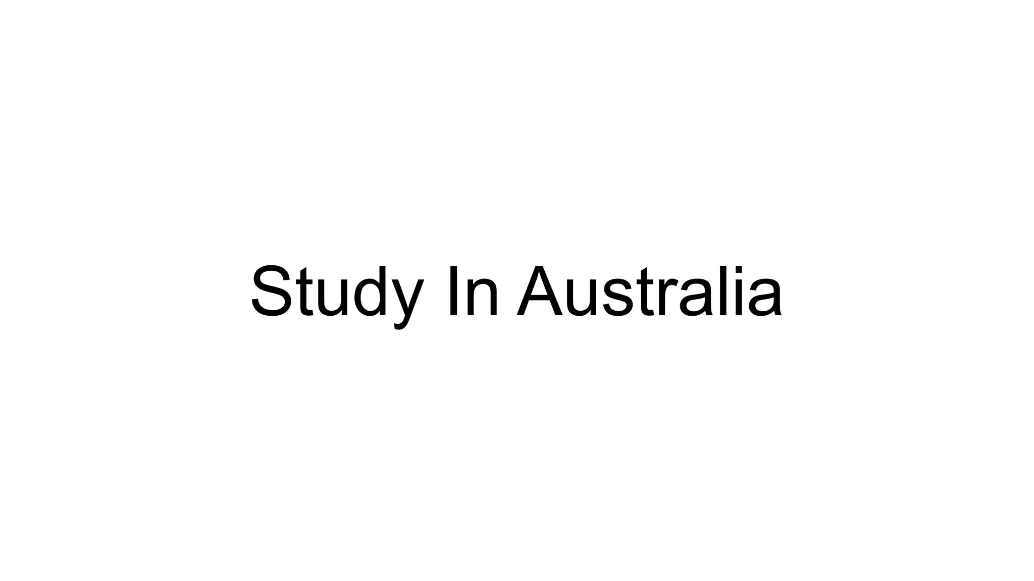 Study in australia | PPT