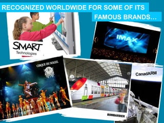 FAMOUS BRANDS…
RECOGNIZED WORLDWIDE FOR SOME OF ITS
 