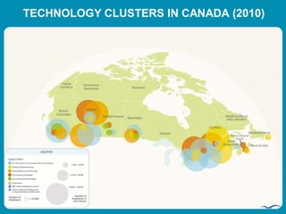 TECHNOLOGY CLUSTERS IN CANADA (2010)
 