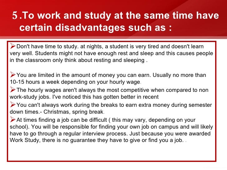 What Are The Advantages and Disadvantages Of Studying And Working Tog…