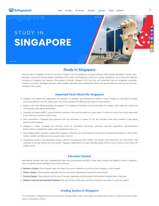 Study in Singapore 2023 Universities, Eligibility, Cost and Scholarship