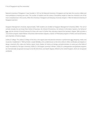 Study in SIngapore | PDF