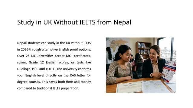 How to Study in the UK Without IELTS from Nepal 2026.