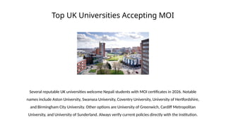 Study in the UK Without IELTS from Nepal 2026 | Complete Student Guide ...